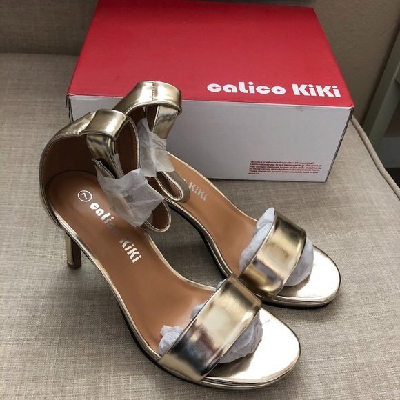 gold high heels - Picture 5 of 5